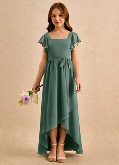 Azazie Milly Girls Formal Flower Girl Klänningar Klä A-Line i Chiffong Plisserad image3