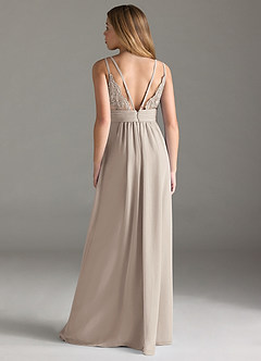 Azazie Maren Allure Junior Frost A-Line Lace Chiffon Dress image5
