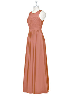 Azazie Nina Bridesmaid Dresses MAI TAI A-Line Pleated Chiffon Dress image8