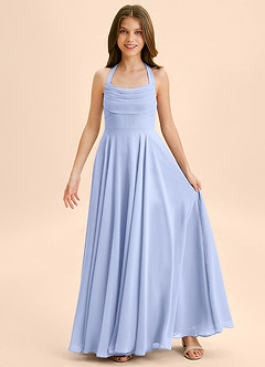 Azazie Kady Junior Ice A-Line Sweetheart Neckline Chiffon Dress image3