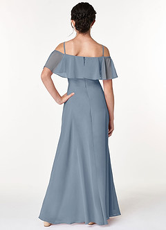 Azazie Maggie Junior A-Linie Schulterfrei Chiffon Kleid Zwielichtviolett image2