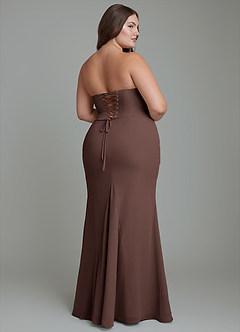 Azazie Sorrel Bridesmaid Dresses Ganache Mermaid Corset Chiffon Dress image9
