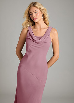 Azazie Rylina Bridesmaid Dresses Vintage Mauve Mermaid Pleated Chiffon Dress image3