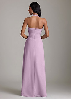 Azazie Clarisa Bridesmaid Dresses Wisteria A-Line Pleated Chiffon Dress image2
