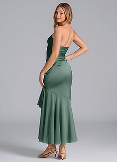 Azazie Danie Jurken voor bruidsmeisjes Jurk van Chiffon met Kolom Strapless Eucalyptus image2