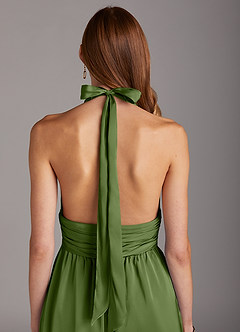 Azazie Oli Brautjungfernkleider Plissee Stretch-Satin Overall/Jumpsuit Wacholder image5