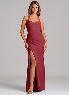 Azazie Emeria Suknie dla druhen Syrena Dekolt w kształcie serca Szyfon Do ziemi Sukienka image3