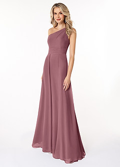 Azazie Dallas Bridesmaid Dresses Amethyst A-Line One Shoulder Chiffon Dress image1