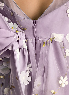 Azazie Elowen vestidos de niña de las flores Vestido Glicinia de Encaje de Línea A con Escote corazón image7