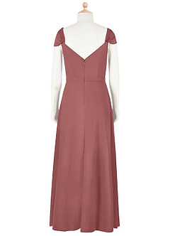 Azazie Alivia Junior Amethyst A-Line Off the Shoulder Chiffon Dress image7