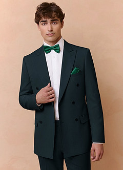 front Collins Dunkelgrün Zweireihiger Anzug aus Wollmischung