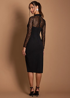 Ambra Black Midi Dress image7
