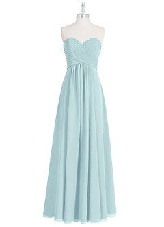 Azazie Yazmin Bridesmaid Dresses Sea Glass A-Line Sweetheart Neckline Chiffon Convertible Dress image8