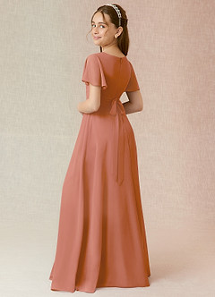Azazie Induh Junior MAI TAI A-Line Ruched Chiffon Dress image2