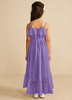 Azazie Karmen Blumenmädchenkleider A-Linie Gestreift Chiffon Kleid Tahiti image3