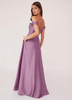 Barbie ♥ Azazie Bridesmaid Dresses Wisteria A-Line Off the Shoulder Stretch Satin Convertible Dress image3