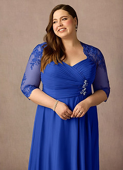 Azazie Anne Mother of the Bride Dresses Royal Blue Sheath Sweetheart Sequins Lace Dress image17