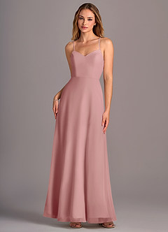 Azazie Mei Bridesmaid Dresses Dusty Rose A-Line Chiffon Dress image1