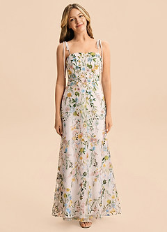 front Azazie Abigail Junior Formal Dress