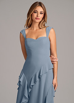 Azazie Sloane Brautjungfernkleider A-Linie Herzausschnitt Chiffon Kleid Zwielichtviolett image7