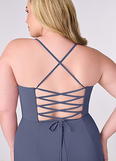 Barbie ♥ Azazie Bridesmaid Dresses Stormy Sheath Corset Chiffon Dress image8