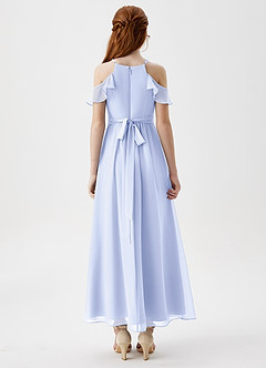 Azazie Chaya Junior Lavender A-Line Off the Shoulder Chiffon Dress image2