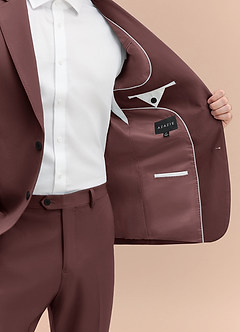 front James Espresso Structured Stretch Suit