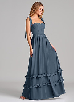 Azazie Anastacia Bridesmaid Dresses Neptune A-Line Sweetheart Neckline Chiffon Dress image3