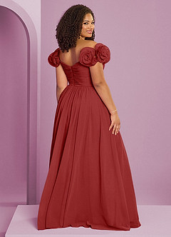 Barbie ♥ Azazie Bridesmaid Dresses Rust A-Line Off the Shoulder Chiffon Convertible Dress image19