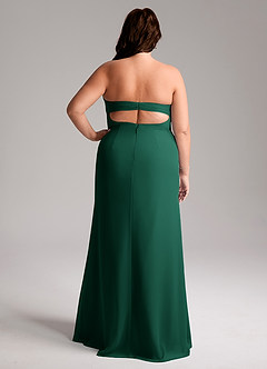 Azazie Leonis Bridesmaid Dresses Emerald Sheath Strapless Chiffon Convertible Dress image10