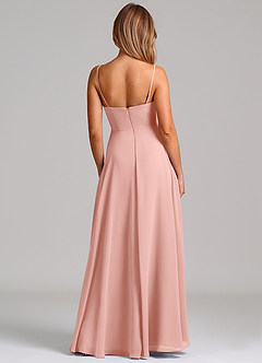 Azazie Elle Bridesmaid Dresses Rosette A-Line Pleated Chiffon Dress image7