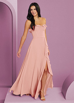 Barbie ♥ Azazie Bridesmaid Dresses Rosette A-Line Sweetheart Neckline Chiffon Dress image4
