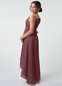 Azazie Oaklynn Junior Sangria A-Line Pleated Chiffon Dress image5
