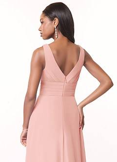Azazie Julianna Bridesmaid Dresses Rosette A-Line Chiffon Dress image4
