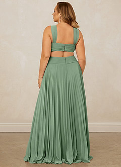 Christian Siriano Bridal for Azazie 1009 Bridesmaid Dresses Matcha A-Line Pleated Chiffon Dress image15