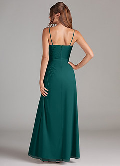 Azazie Aliani Bridesmaid Dresses Peacock Sheath Strapless Chiffon Convertible Dress image3