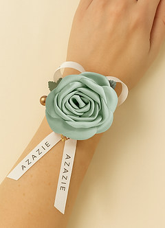 front Matching Color Matte Satin Wrist Corsage