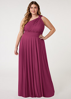 Azazie Charlize Jurken voor bruidsmeisjes Jurk van Mesh met A-Lijn One-Shoulder Moerbei image6