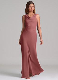 Azazie Nerine Brudtärnklänningar Klä av A-Linje i Chiffong Plisserad Ametist image1