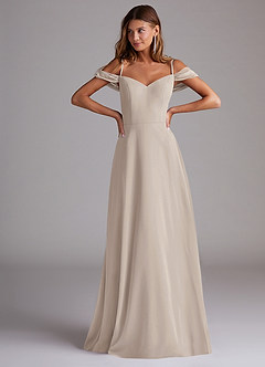 Azazie Marley Bridesmaid Dresses Frost A-Line Off the Shoulder Chiffon Convertible Dress image4