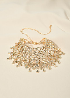front Collier ras du cou en strass