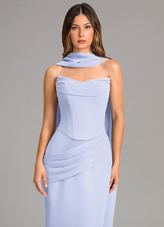 Azazie Sorrel Bridesmaid Dresses Lavender Mermaid Corset Chiffon Dress image6