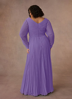 Azazie Zina Mother of the Bride Dresses Tahiti A-Line Pleated Chiffon Dress image2