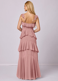Barbie ♥ Azazie Jurken voor bruidsmeisjes Jurk van Chiffon met A-Lijn Sweetheart Halslijn Stoffige Roos image5
