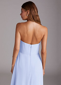 Azazie Wren Bridesmaid Dresses Lavender A-Line Side Slit Chiffon Convertible Dress image7