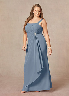 Azazie Weisz Mother of the Bride Dresses Twilight A-Line Square Neckline Pleated Chiffon Dress image11