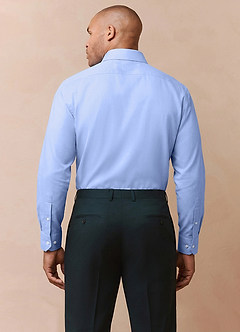 front Jermyn Light Blue 100% Cotton Non-Iron Dress Shirt