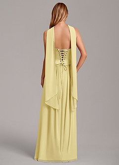 Azazie Cadence Bridesmaid Dresses Lemon Sorbet A-Line Corset Stretch Satin Convertible Dress image4