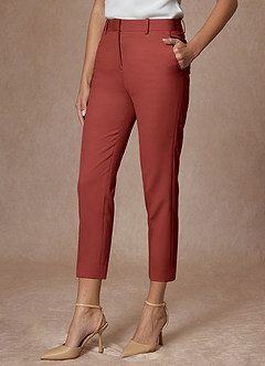 front Whitney Terakota Kombinezon Ze Spodniami Typu Cropped Ze Stretchem I Strukturą