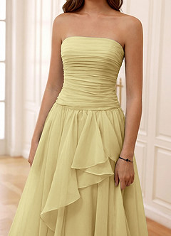 Ocavivien Amarillo Vestido de fiesta de tul image6